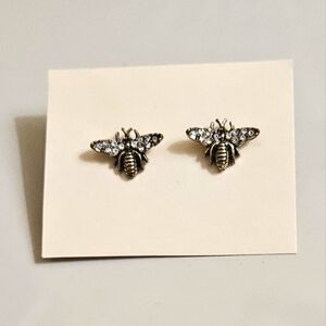 Bronze Bee Stud Earrings